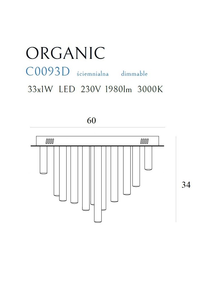Lampy sufitowe nowoczesne - Maxlight Plafon Organic 33X1 Miedź Ściemnialny C0093D - produkt kolory-swiatla.pl 3