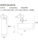 Reflektory LEDowe - Maxlight Lampa Sufitowa Shinemaker Czarna- Ściemnialna C0210 - product 8