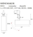 Lampy do szynoprzewodów 3 fazowych - Maxlight Lampa Do Szynoprzewodu Shinemaker Czarna- Ściemnialna S0016 - produkt 8