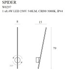 Kinkiety designerskie - Maxlight Kinkiet Spider Złoty W0297 - product 2