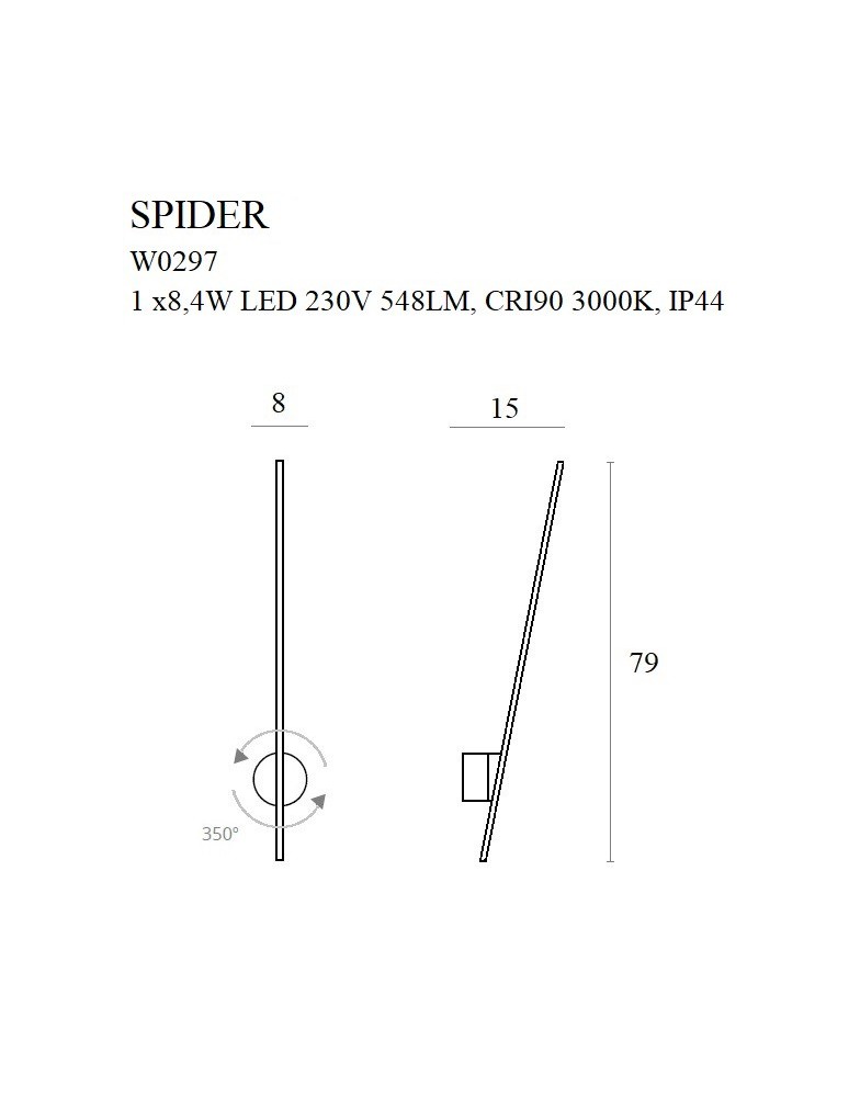 Kinkiety designerskie - Maxlight Kinkiet Spider Złoty W0297 - product kolory-swiatla.pl 2