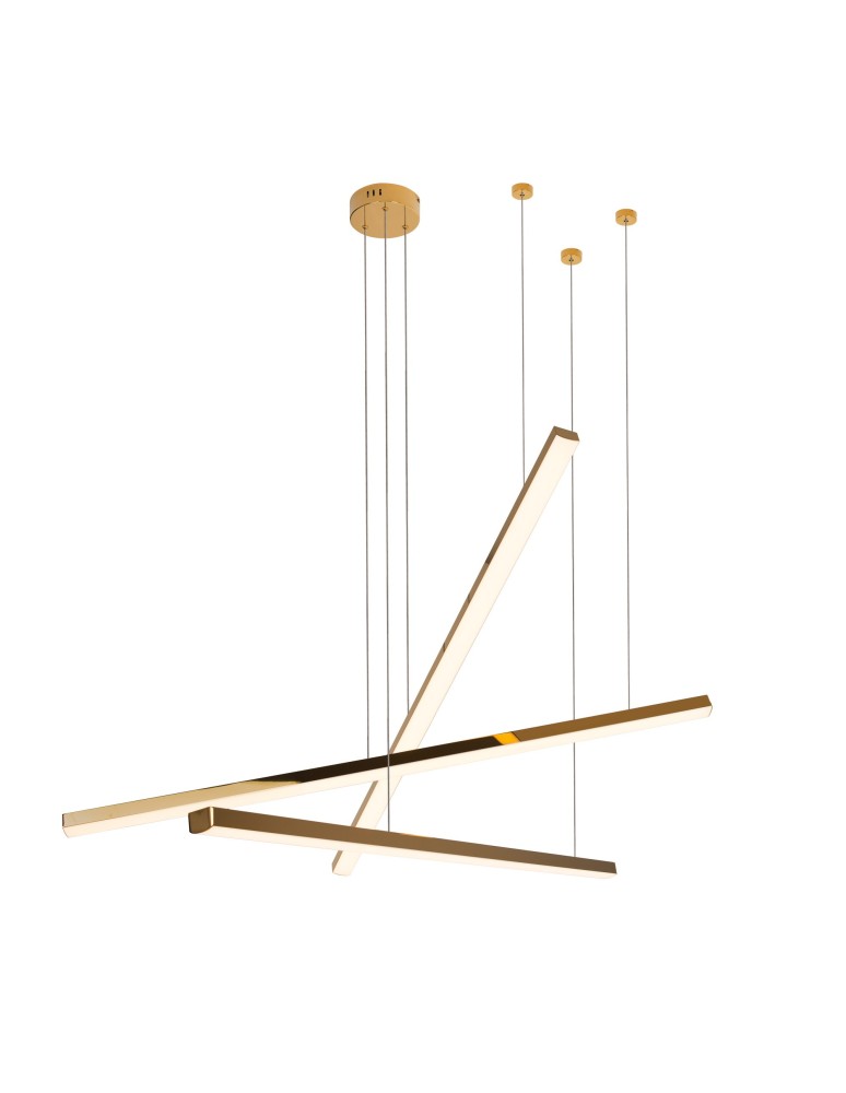 Lampy wiszące designerskie - Maxlight Lampa Wisząca Trio 3 Złota Ściemnialna P0426D - produkt kolory-swiatla.pl 1