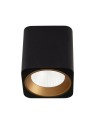 Maxlight Lampa Sufitowa Tub Kwadrat Czarny + Pierścień Ozdobny Złoty RC0155/C0156 Gold C0212