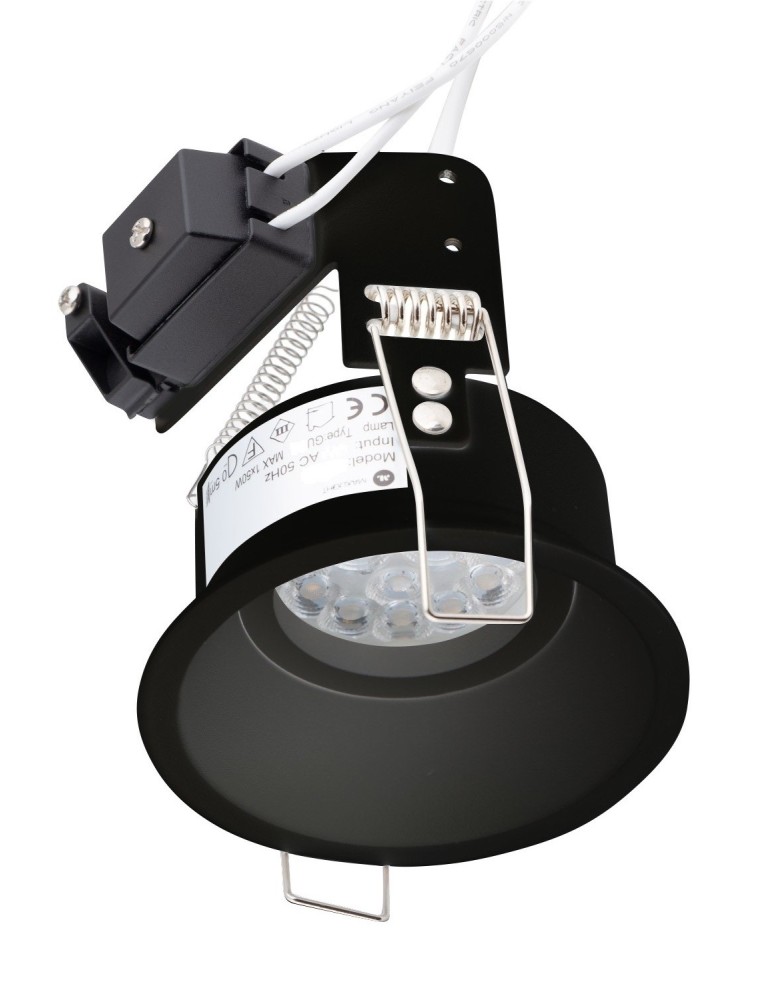 Lampy podtynkowe - oczka - Maxlight Oprawa Wpustowa Deep Czarna GU10 H0111 - produkt kolory-swiatla.pl 3