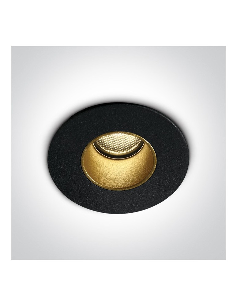 Lampy zewnętrzne podtynkowe - One Light wpust Drios czarny złoty ciepłe światło 10102H/B/W IP65 - produkt kolory-swiatla.pl 1
