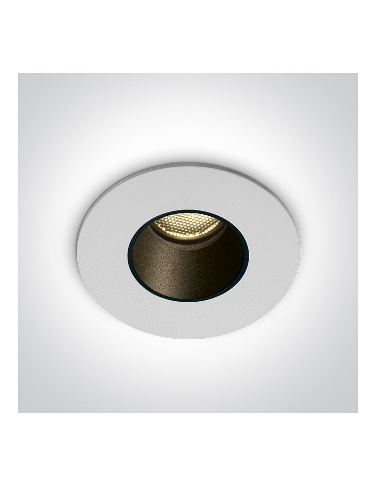 Lampy zewnętrzne podtynkowe - One Light wpust Drios biały ciepłe światło 10102H/W/W IP65 - produkt kolory-swiatla.pl 1