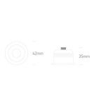 Lampy podtynkowe - oczka - One Light Wpust aluminiowy LED stały Kato 10103B/AL/W - produkt 2