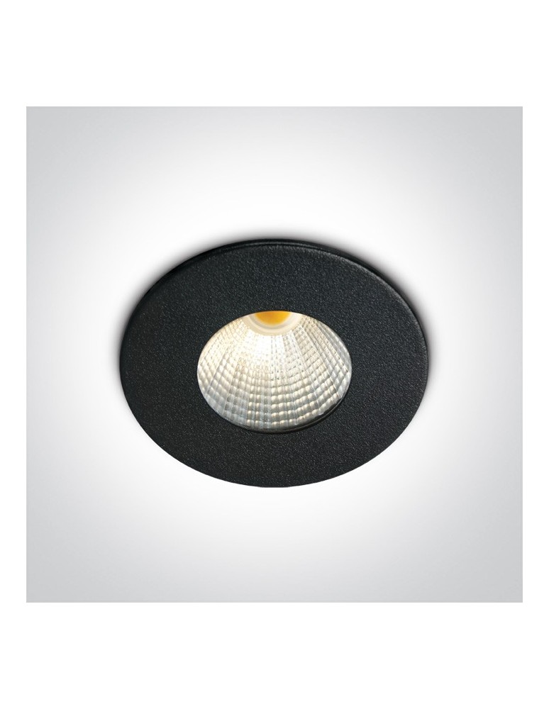 Lampy podtynkowe - oczka - One Light Wpust aluminiowy czarny stały Kato LED 10103B/B/W - produkt kolory-swiatla.pl 1
