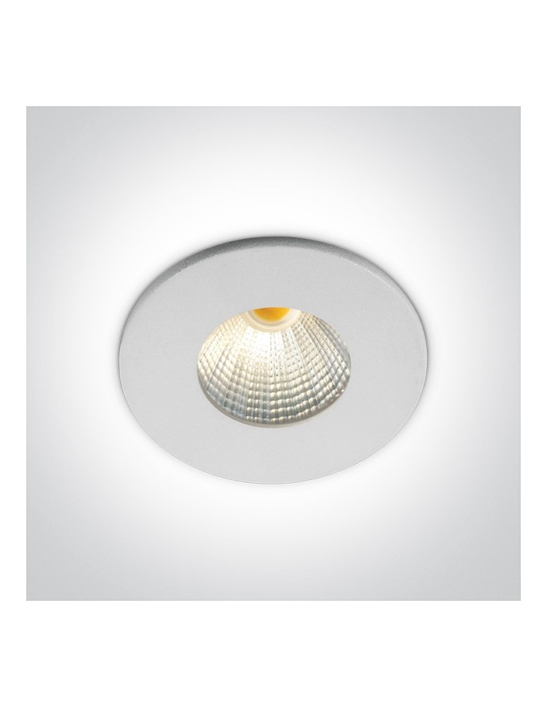 Lampy podtynkowe - oczka - One Light Wpust aluminiowy biały stały Kato LED 10103B/B/W - produkt kolory-swiatla.pl 1