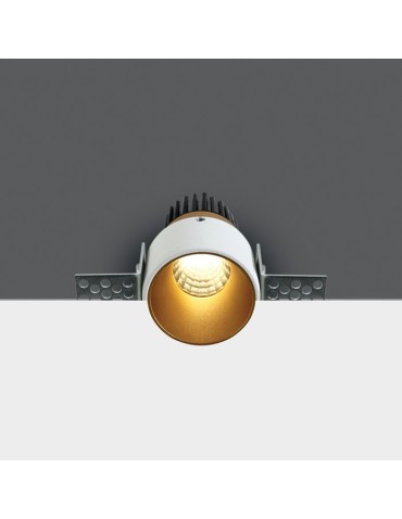 One Light Wpust LED biały Lakatamia mosiężny środek 10103BTR/BS/W