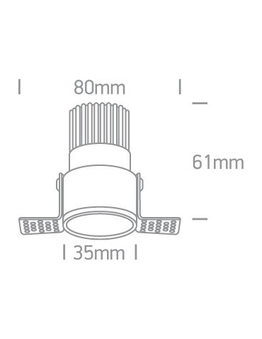 One Light Wpust LED biały Lakatamia mosiężny środek 10103BTR/BS/W - produkt 2
