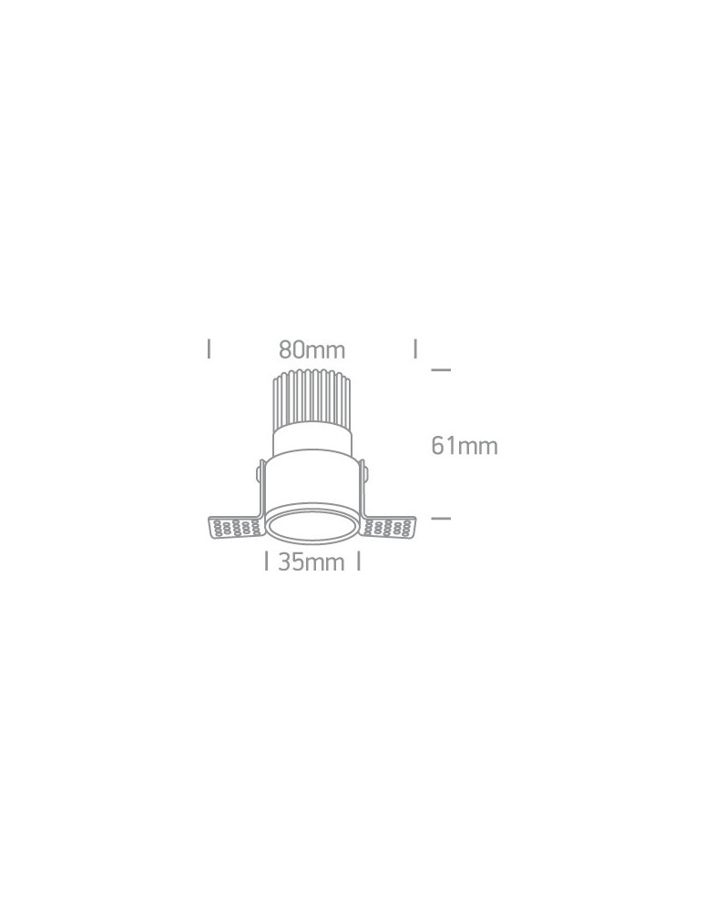 Lampy podtynkowe bezramkowe - trimless - One Light Wpust LED biały Lakatamia mosiężny środek 10103BTR/BS/W - produkt kolory-swiatla.pl 2