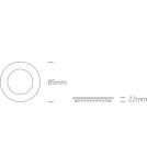 Lampy podtynkowe - oczka - One Light Wpust LED biały wąski Lefkara 10103FA/W/C - product 3