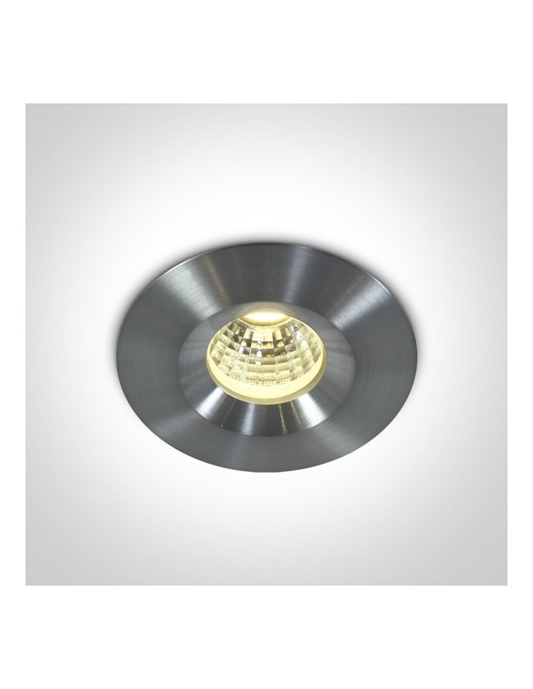 Lampy podtynkowe hermetyczne - One Light Wpust do łazienki LED aluminium Polis 10103P/AL/D IP65 - produkt kolory-swiatla.pl 1