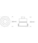 Lampy podtynkowe hermetyczne - One Light Wpust do łazienki LED aluminium Polis 10103P/AL/D IP65 - product 3