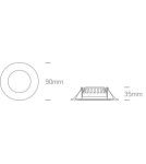 Lampy podtynkowe - oczka - One Light Wpust biały LED Odu 10103T/W/C - produkt 4