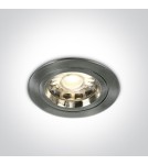 Lampy podtynkowe - oczka - One Light Wpust sufitowy chrom matowy Pirgos 10105/MC - produkt 1