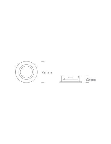 One Light Wpust sufitowy chrom matowy Pirgos 10105/MC - produkt 2