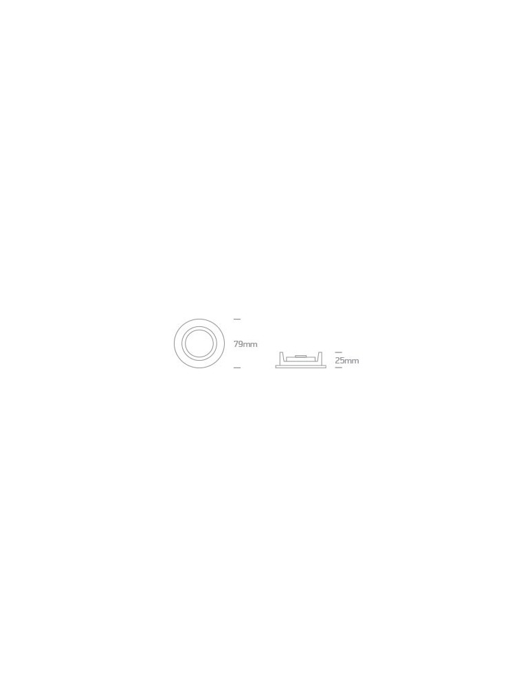 Lampy podtynkowe - oczka - One Light Wpust sufitowy chrom matowy Pirgos 10105/MC - produkt kolory-swiatla.pl 2