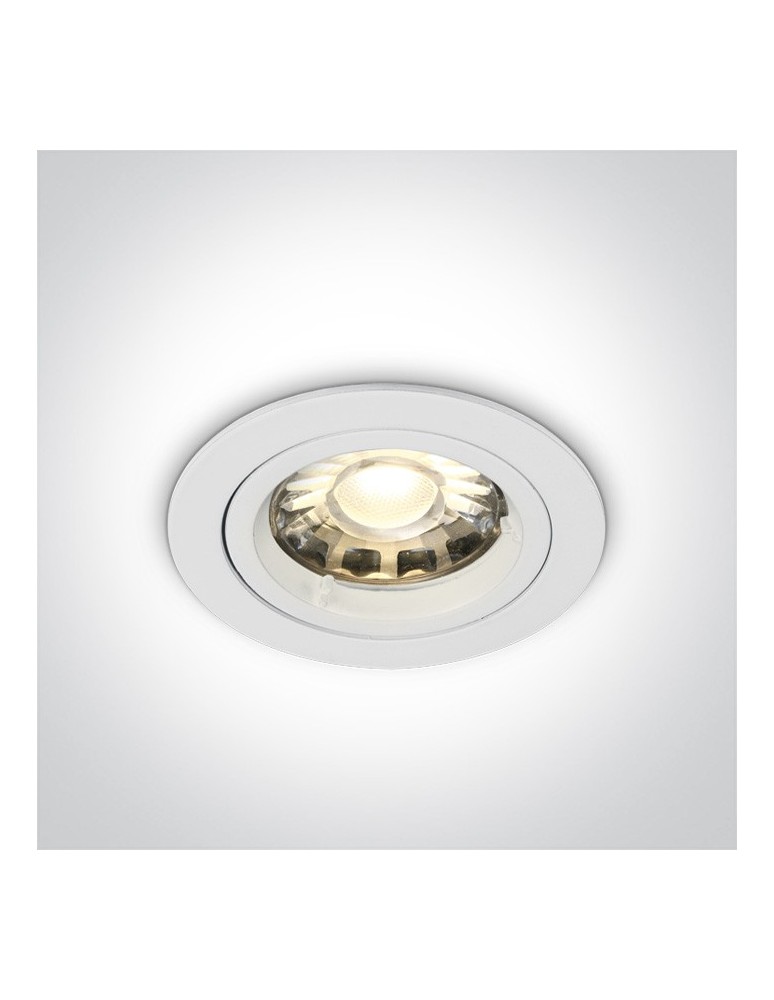 Lampy podtynkowe - oczka - One Light Wpust sufitowy biały Pirgos 10105/W - produkt kolory-swiatla.pl 1