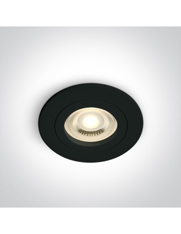 One Light Oprawa sufitowa czarna oczko Perisa 10105A1/B