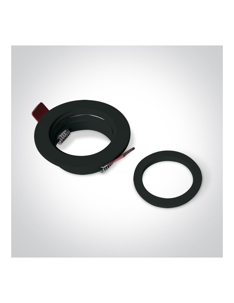Lampy podtynkowe - oczka - One Light Oprawa sufitowa czarna oczko Perisa 10105A1/B - produkt kolory-swiatla.pl 2