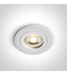 Lampy podtynkowe - oczka - One Light Oprawa sufitowa biała oczko Perisa 10105A1/W - product 1