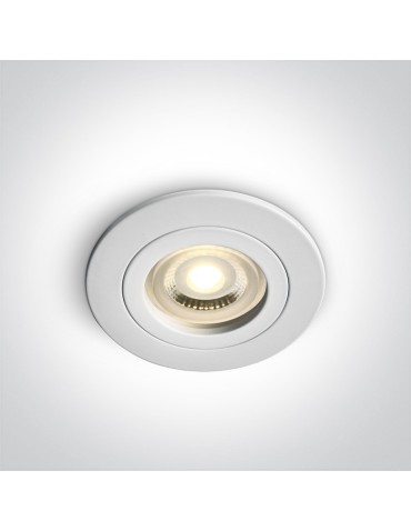 One Light Oprawa sufitowa biała oczko Perisa 10105A1/W