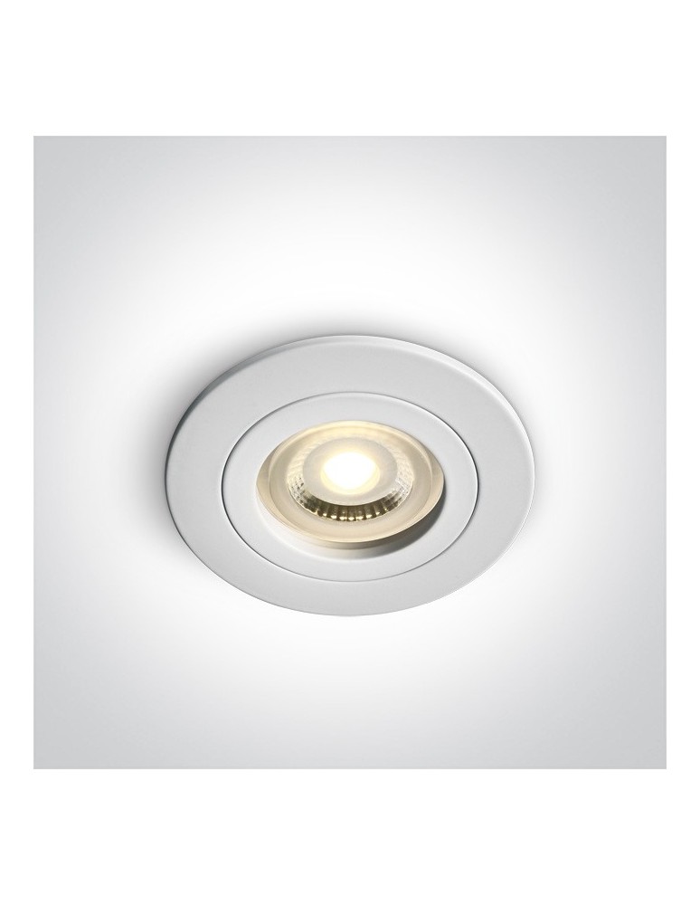 Lampy podtynkowe - oczka - One Light Oprawa sufitowa biała oczko Perisa 10105A1/W - produkt kolory-swiatla.pl 1