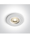 One Light Oprawa sufitowa biała oczko Perisa 10105A1/W