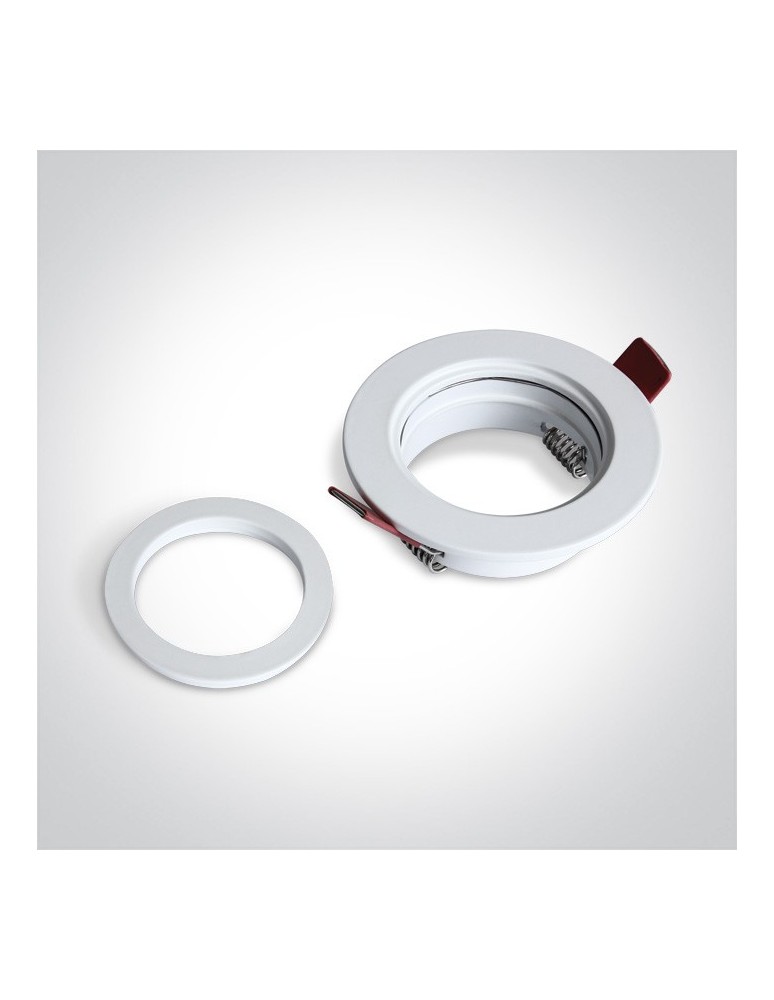 Lampy podtynkowe - oczka - One Light Oprawa sufitowa biała oczko Perisa 10105A1/W - product kolory-swiatla.pl 2