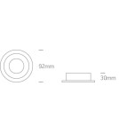 Lampy podtynkowe - oczka - One Light Wpust oprawka sufitowa czarna Jalia 10105ALG/B - produkt 2
