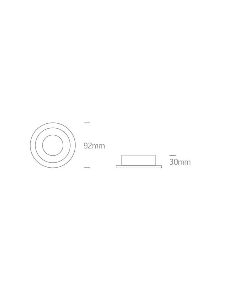 Lampy podtynkowe - oczka - One Light Wpust oprawka sufitowa czarna Jalia 10105ALG/B - produkt kolory-swiatla.pl 2