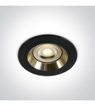 Lampy podtynkowe - oczka - One Light Wpust oprawka sufitowa czarne złoto Jalia 10105ALG/B/GL - produkt 1