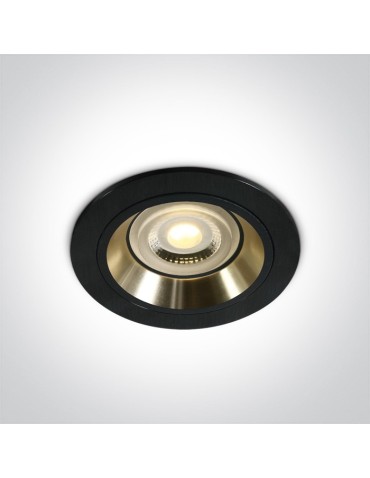 One Light Wpust oprawka sufitowa czarne złoto Jalia 10105ALG/B/GL