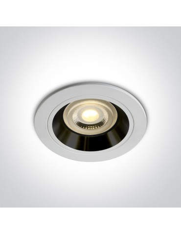 One Light Wpust oprawka sufitowa biała czarna Jalia 10105ALG/W/B