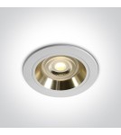 Lampy podtynkowe - oczka - One Light Wpust oprawka sufitowa biała złota Jalia 10105ALG/W/GL - produkt 1