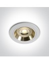 One Light Wpust oprawka sufitowa biała złota Jalia 10105ALG/W/GL