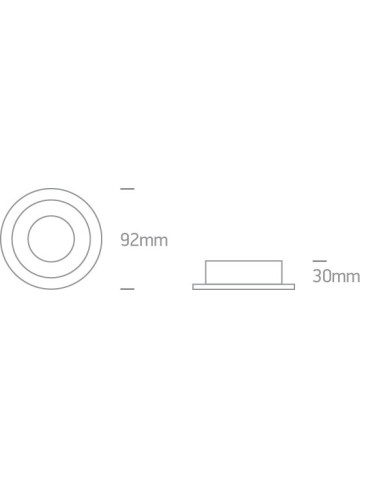 One Light Wpust oprawka sufitowa biała złota Jalia 10105ALG/W/GL - product 2