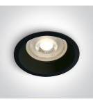 Lampy podtynkowe - oczka - One Light Oprawa wpuszczana czarna Steni 10105D1/B - produkt 1