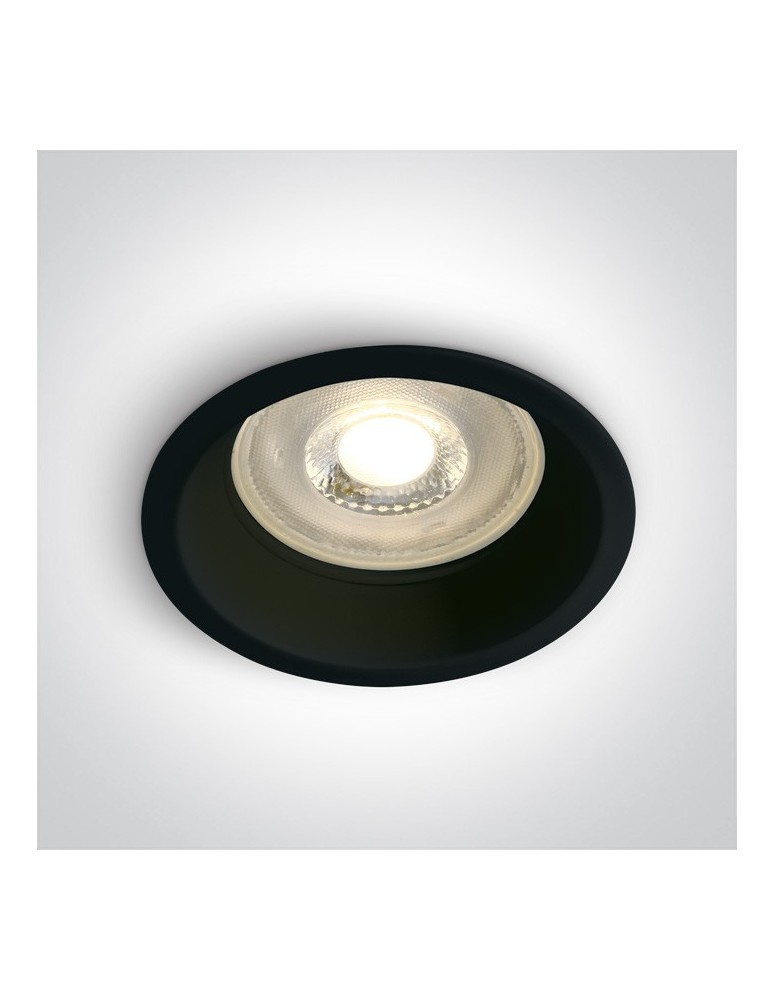 Lampy podtynkowe - oczka - One Light Oprawa wpuszczana czarna Steni 10105D1/B - produkt kolory-swiatla.pl 1