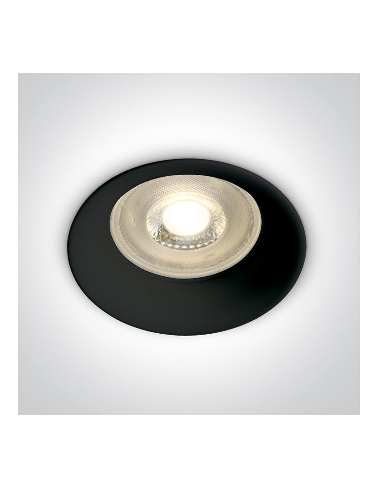 Lampy podtynkowe - oczka - One Light Oprawa sufitowa wpust czarny Kinusa 10105D2/B - produkt kolory-swiatla.pl 1