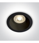Lampy podtynkowe - oczka - One Light Oprawka wpuszczana czarna oczko Meladia 10105D4/B - produkt 1