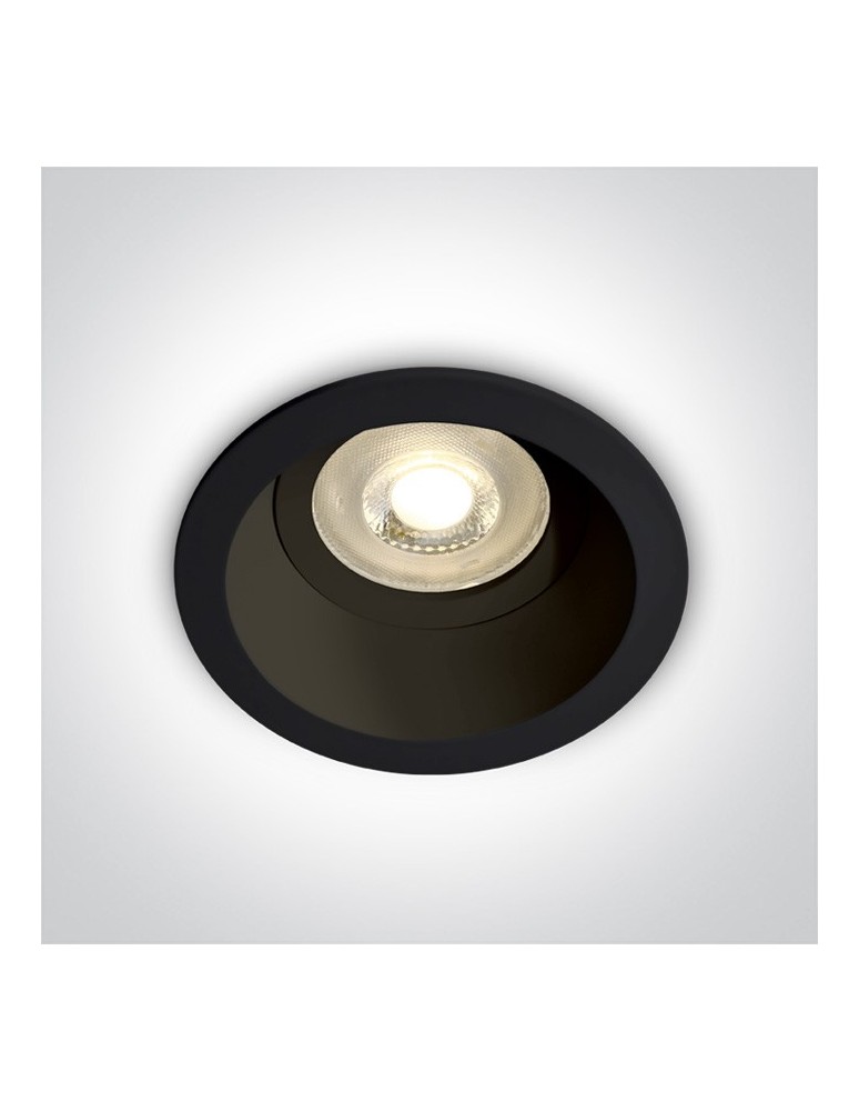 Lampy podtynkowe - oczka - One Light Oprawka wpuszczana czarna oczko Meladia 10105D4/B - produkt kolory-swiatla.pl 1