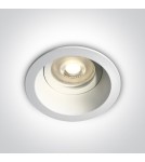 Lampy podtynkowe - oczka - One Light Oprawka wpuszczana biała oczko Meladia 10105D4/W - produkt 1