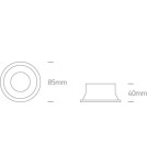 Lampy podtynkowe - oczka - One Light Oprawka wpuszczana biała oczko Meladia 10105D4/W - produkt 3