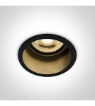 Lampy podtynkowe - oczka - One Light Oprawa wpuszczana czarna głęboka Ormos 10105D8/B/B - produkt 1