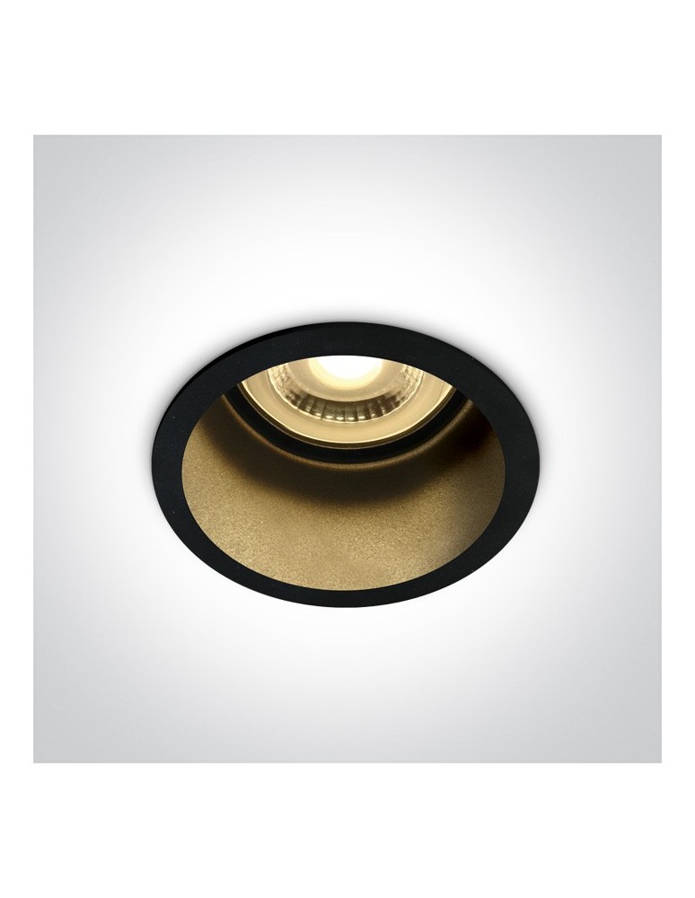 Lampy podtynkowe - oczka - One Light Oprawa wpuszczana czarna głęboka Ormos 10105D8/B/B - produkt kolory-swiatla.pl 1