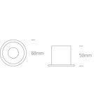 Lampy podtynkowe - oczka - One Light Oprawa wpuszczana czarna głęboka Ormos 10105D8/B/B - produkt 2