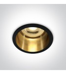 Lampy podtynkowe - oczka - One Light Oprawa wpuszczana czarna złota głęboka Ormos 10105D8/B/GL - product 1